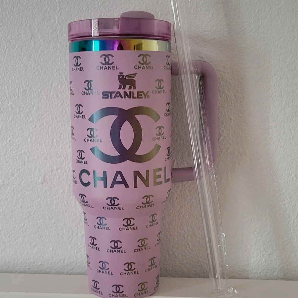Stanley Rainbow Purple Lavender Tumbler with Logo Design